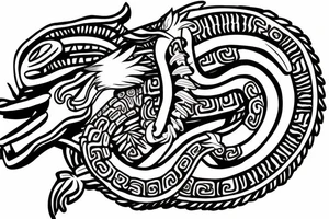Quetzalcoatl mayan style tattoo idea