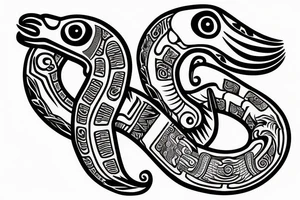 Quetzalcoatl mayan style tattoo idea