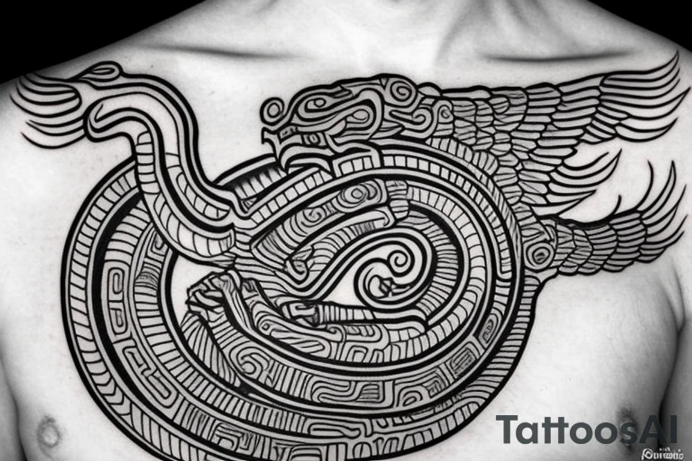 Quetzalcoatl mayan style tattoo idea