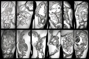 fairy and chains tattoo idea