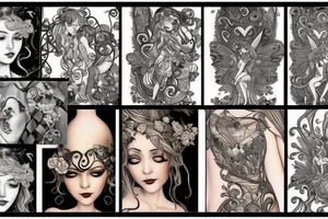 fairy and chains aoruand a hearth tattoo idea