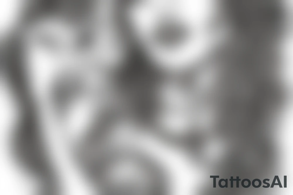 godess with chains arouand her tattoo idea