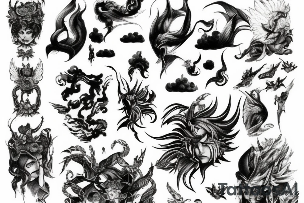 heaven with battle of gods tattoo idea