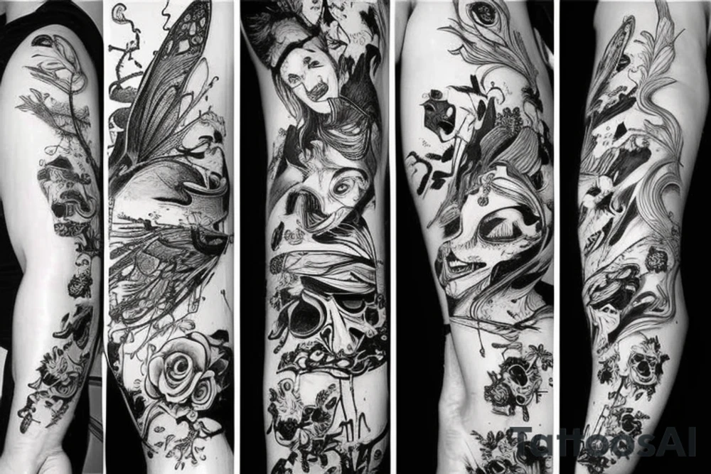 on the arm fairy with deads tattoo idea