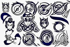 Arm circlet; Avatar last airbender; blue arrow tattoo idea