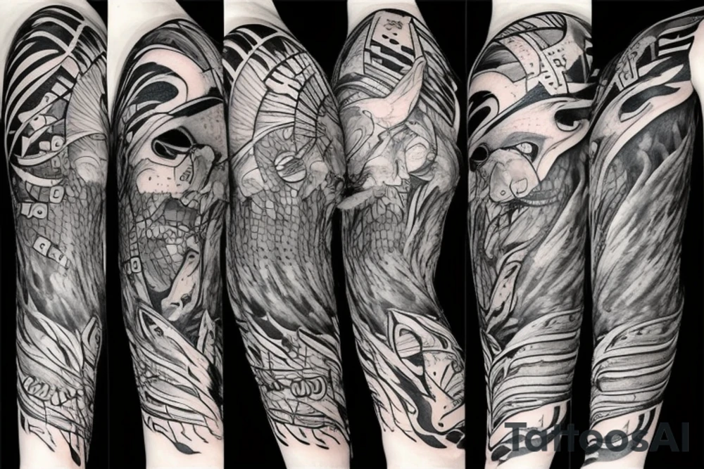 Wolf with the name Titan underneath tattoo idea