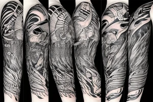 Wolf with the name Titan underneath tattoo idea