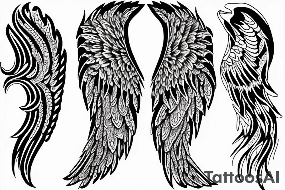 Angel praying tattoo idea