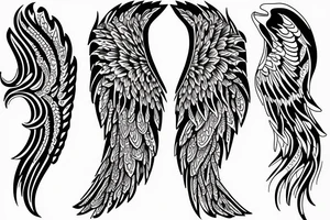 Angel praying tattoo idea