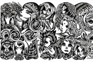 Angel praying tattoo idea