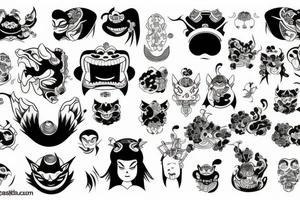 japanse oni tattoo idea