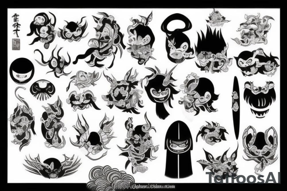 japanse oni tattoo idea