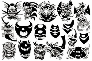 japanse oni tattoo idea