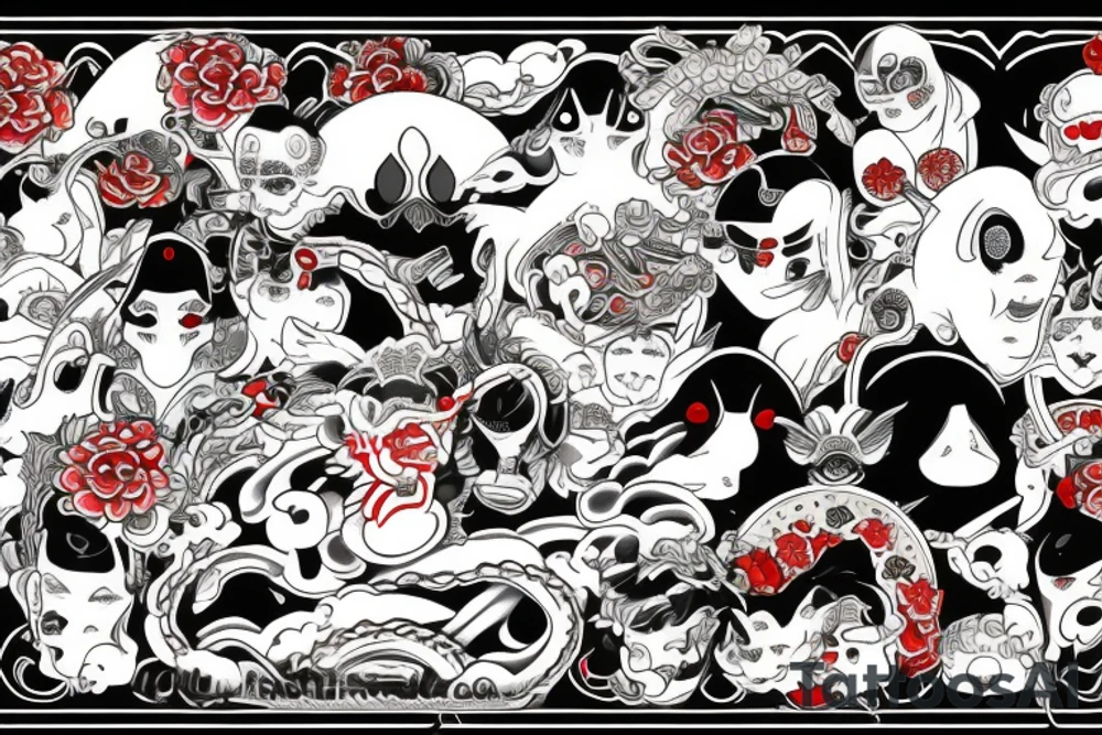 japanse oni tattoo idea