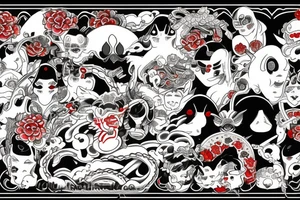 japanse oni tattoo idea