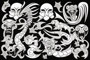 japanse oni tattoo idea