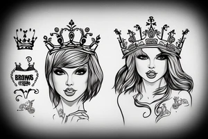 Bricks with a crown taylor Swift tattoo idea