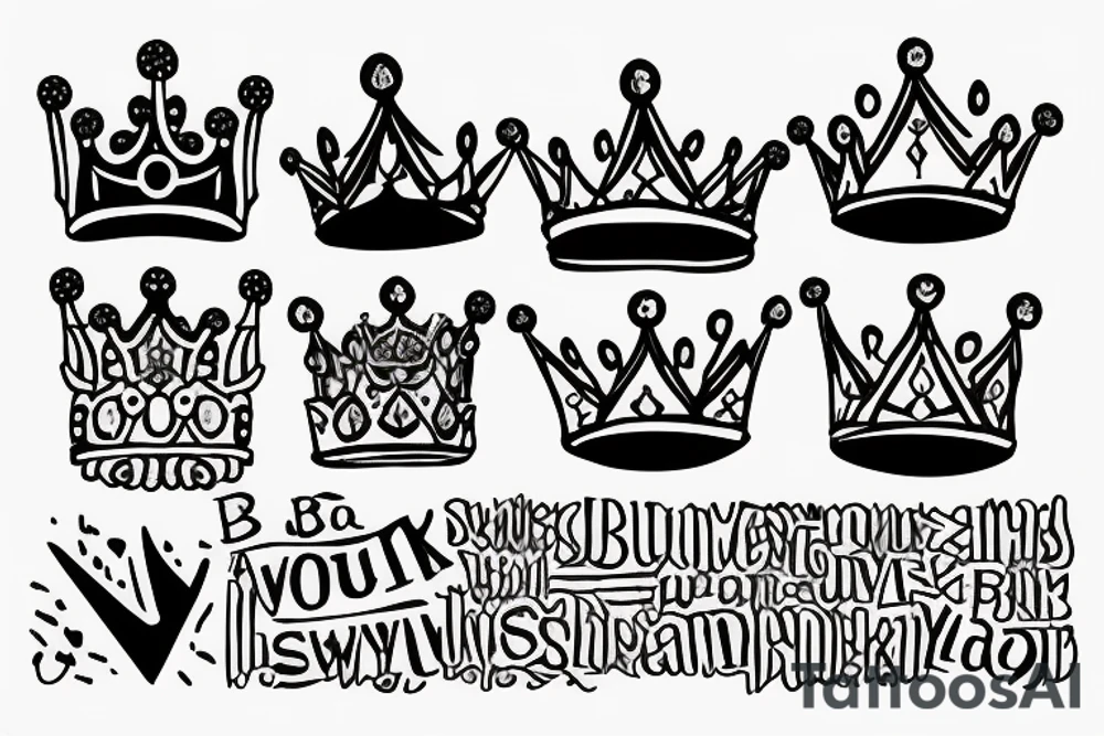 Bricks with a crown taylor Swift tattoo idea