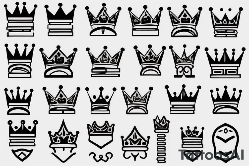 Bricks with a crown on top tattoo idea