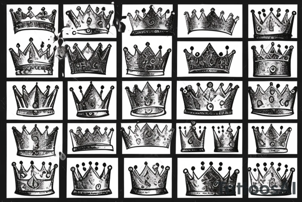 Small pile of bricks with a crown tattoo idea