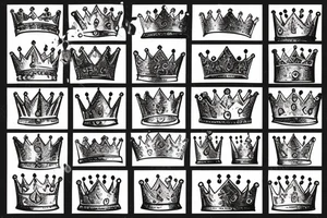Small pile of bricks with a crown tattoo idea