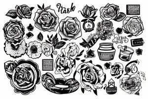 Brick castle cute tattoo idea
