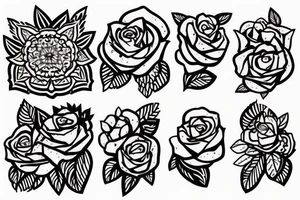 Brick castle cute tattoo idea