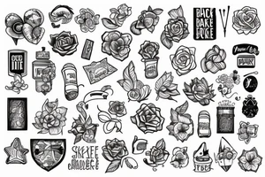 Brick castle cute tattoo idea