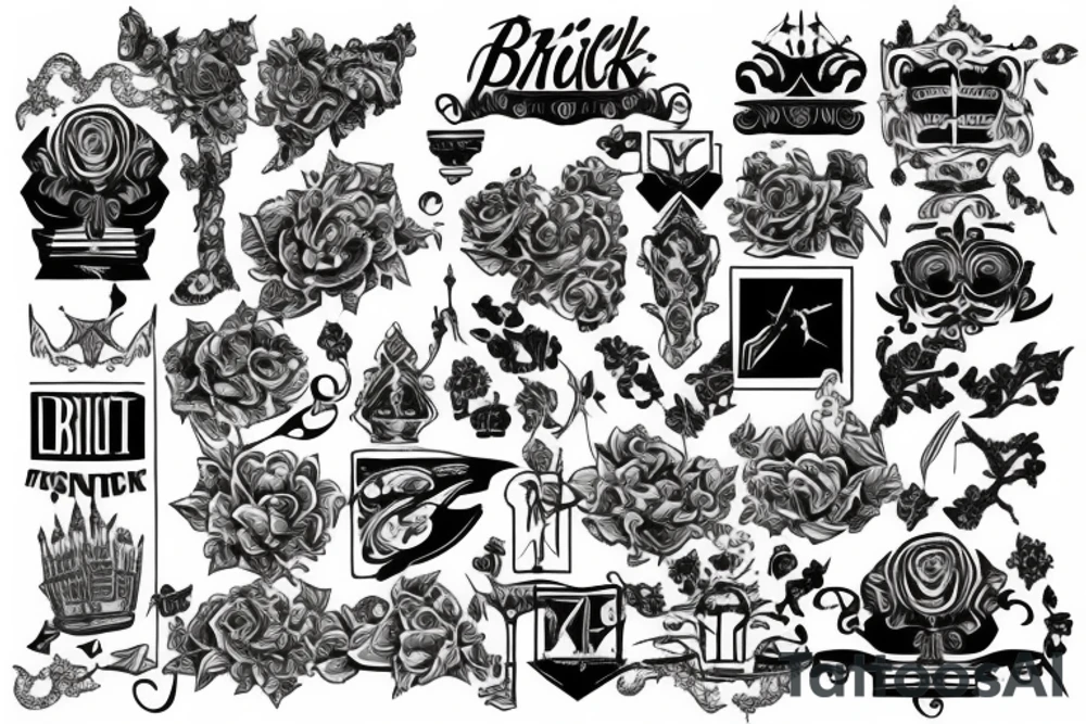 Castle of bricks tattoo idea