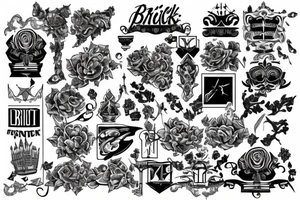 Castle of bricks tattoo idea