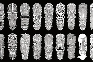 solid armband, tribal paterns, circular tattoo idea