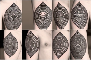 solid armband, tribal paterns, circular tattoo idea