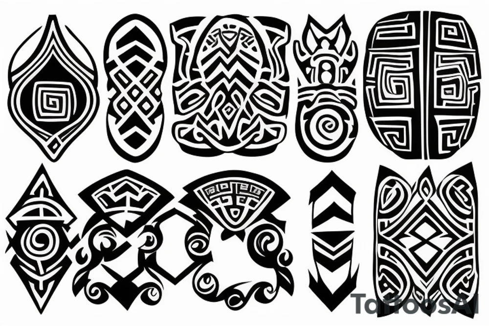 solid armband
Latin phrase
tribal pattern tattoo idea