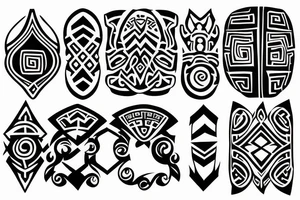 solid armband
Latin phrase
tribal pattern tattoo idea