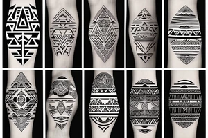 solid armband
Latin phrase
tribal pattern tattoo idea