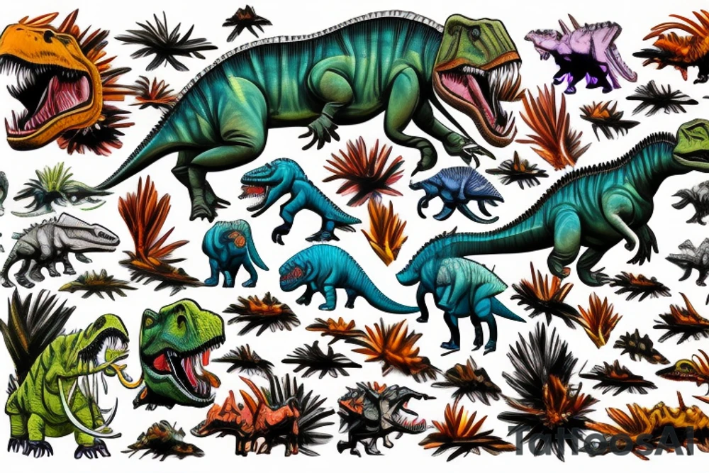 Dinosaurs tattoo idea