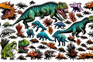 Dinosaurs tattoo idea