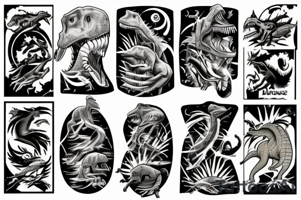 Dinosaurs tattoo idea
