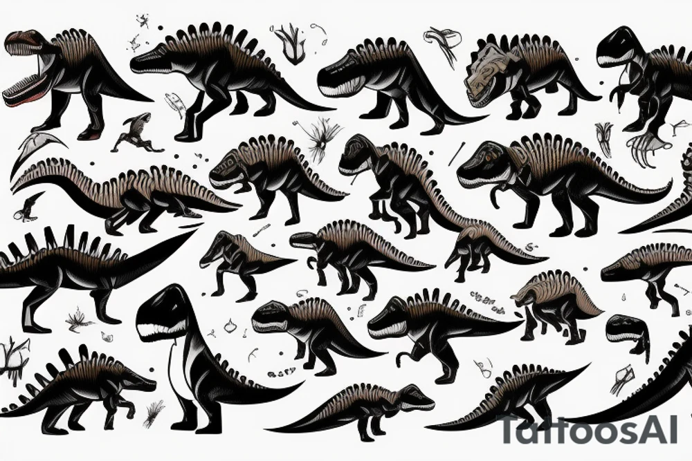 Dinosaurs tattoo idea