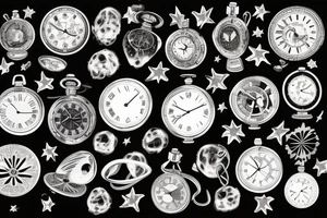 Pocket watch
 and galaxy tattoo idea