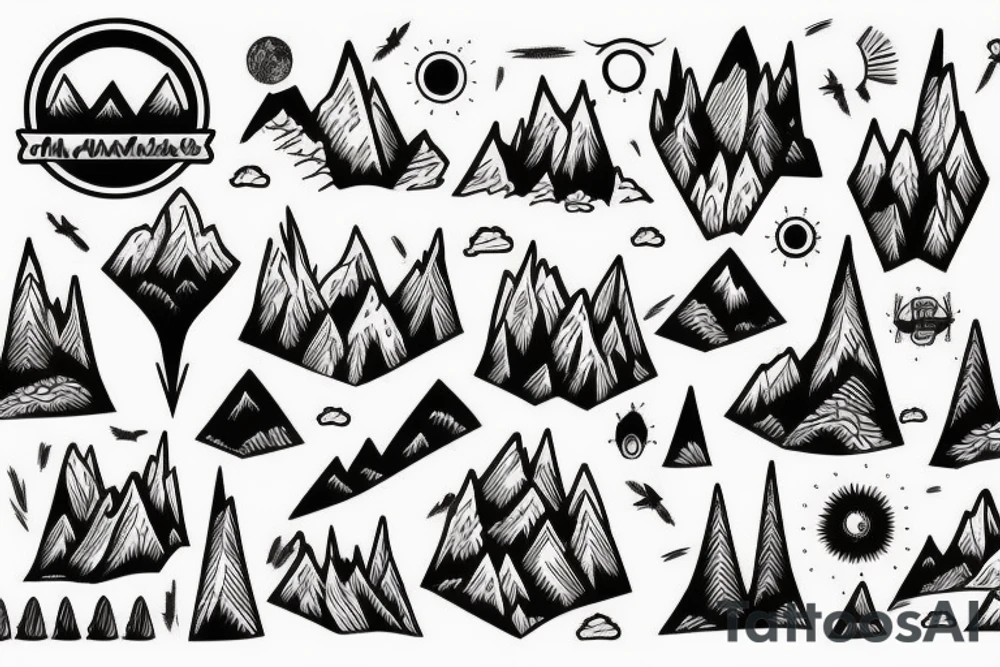 Mountains tattoo idea
