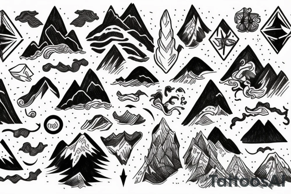Mountains tattoo idea