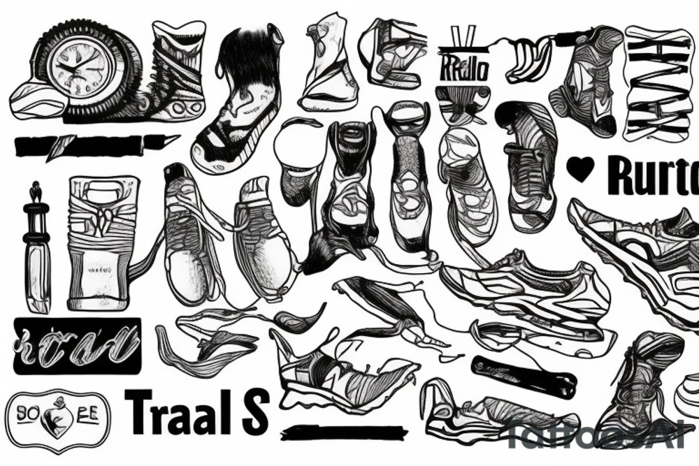 trail running tattoo idea