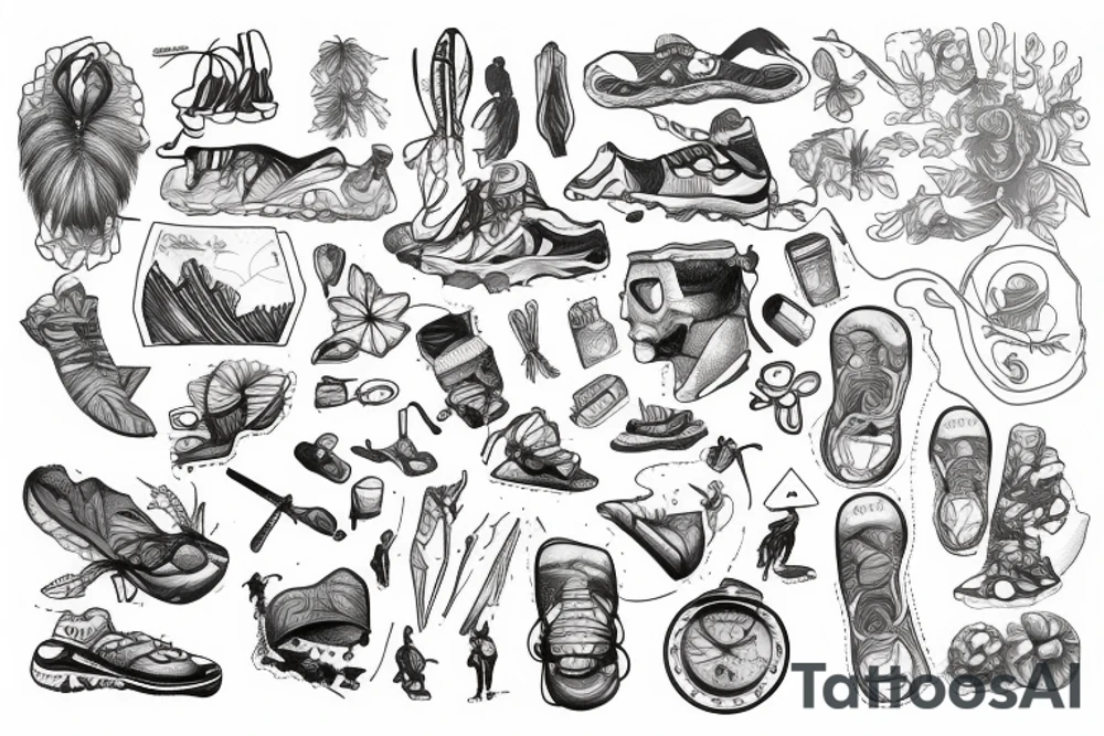 trail running tattoo idea