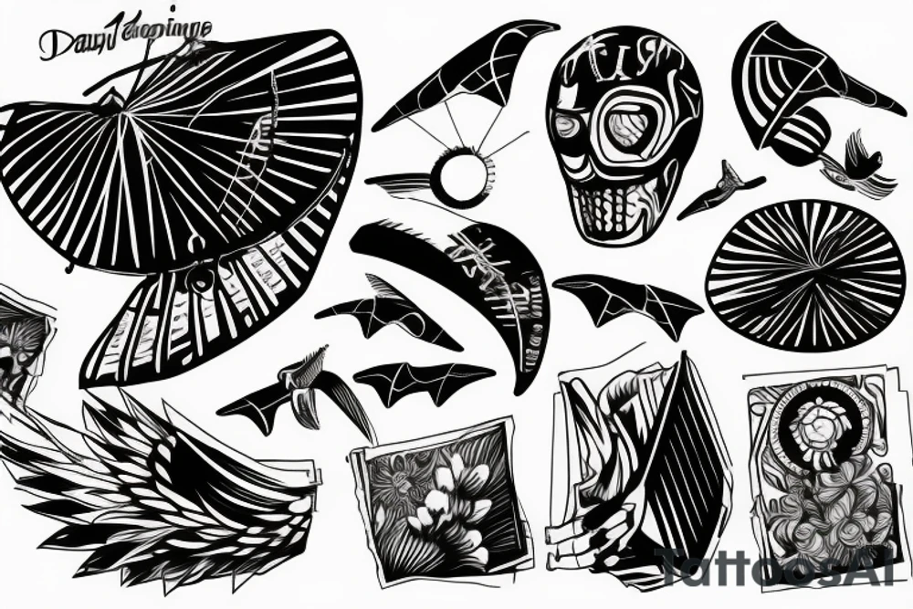 paragliding tattoo idea