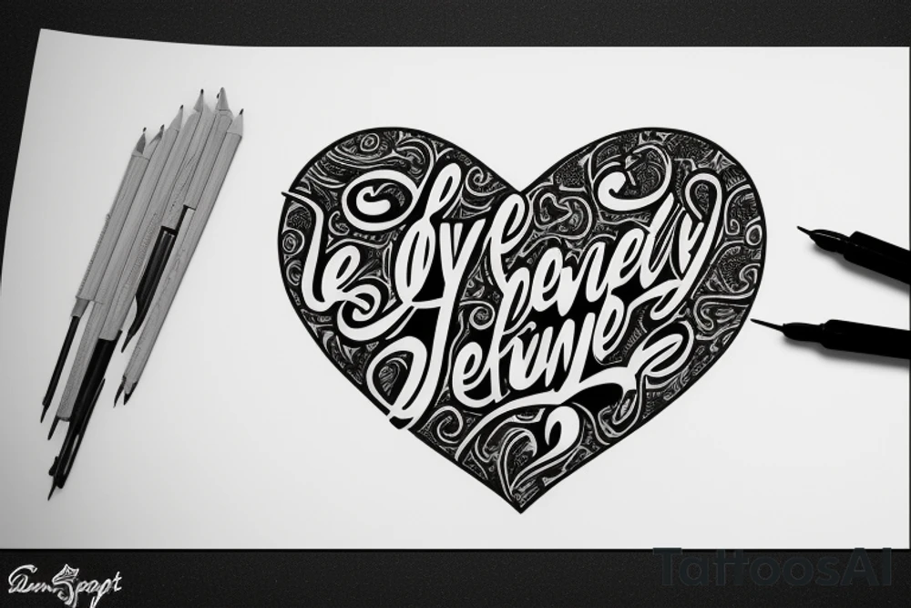 love is strengh, repsect and loyalty tattoo idea