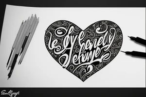 love is strengh, repsect and loyalty tattoo idea