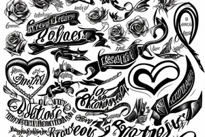 love is strengh, repsect and loyalty tattoo idea