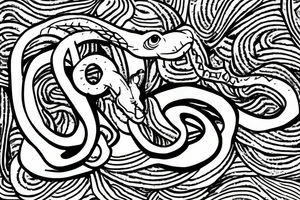 snake on a cross tattoo idea