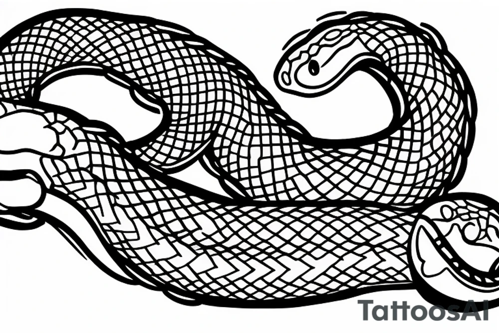 Mose's snake on a cross tattoo idea